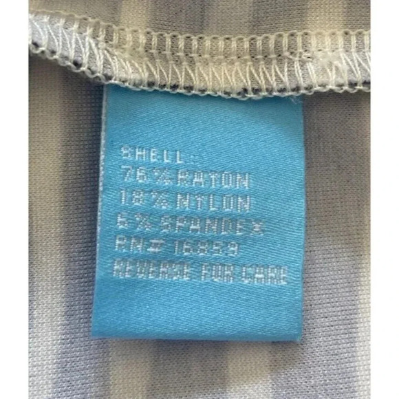 J.McLaughlin Dress Sheath Blue Cream Stripe Size Medium M - Picture 4 of 5